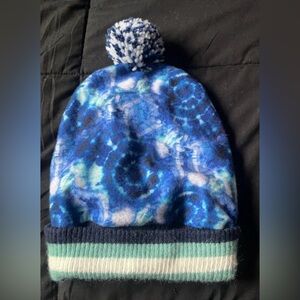 Set of 3 cute colorful beanies with fluffy ball on top!